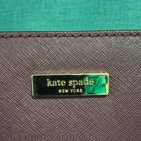 Kate Spade Laurel Way Reese Satchel and Stacy Wallet Deep Plum perfect for Fall - Picture 2 of 9